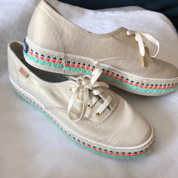 Keds Shoes - Keds Platform Metallic Triple Hula Sneaker, Fringe